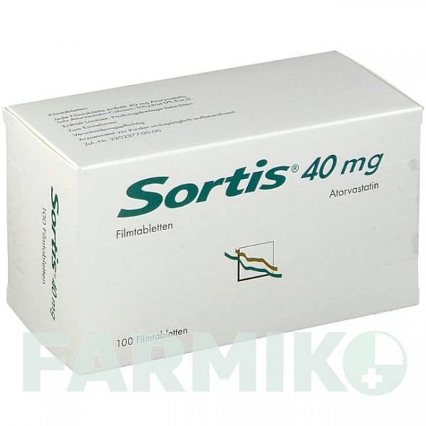 СОРТИС (SORTIS) 40 мг таблетки 100 шт - Аторвастатин ABACUS MEDICINE
