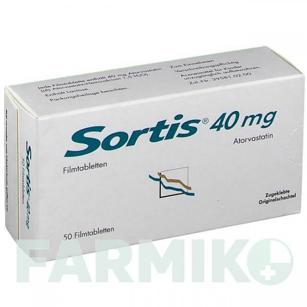 СОРТИС (SORTIS) 40 мг таблетки 50 шт - Аторвастатин VIATRIS