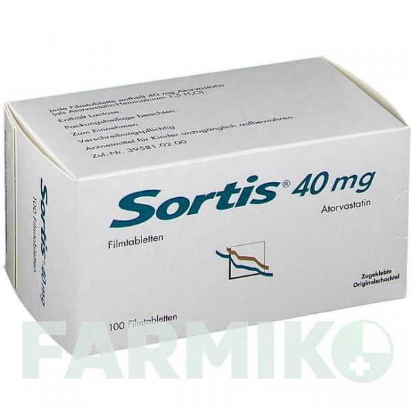 СОРТІС (SORTIS) 40 мг таблетки 100 шт - Аторвастатин VIATRIS