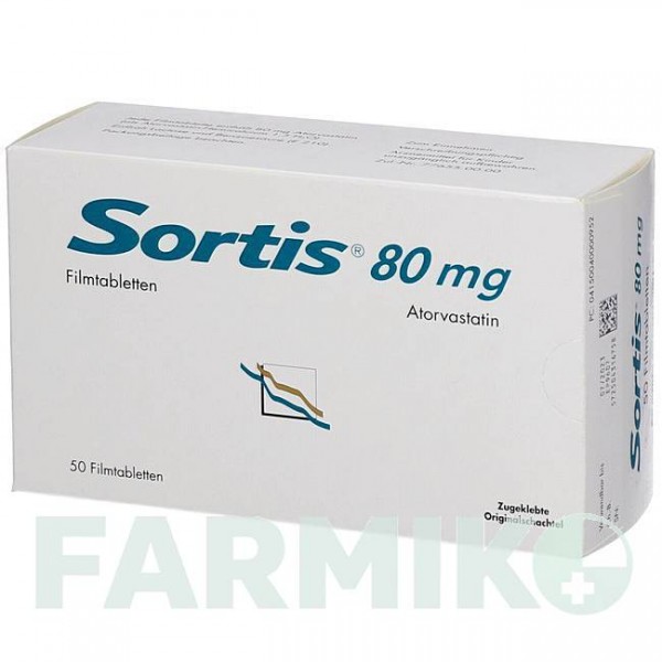 СОРТИС (SORTIS) 80 мг таблетки 50 шт - Аторвастатин VIATRIS