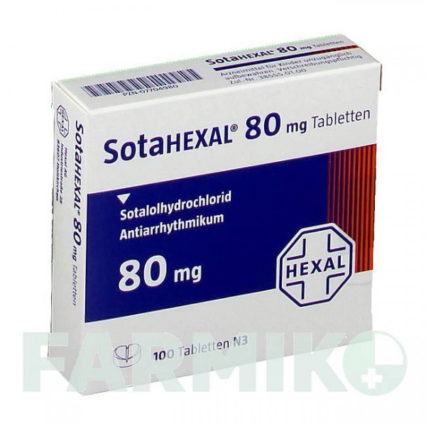 СОТАГЕКСАЛ (SOTAHEXAL) 80 мг таблетки 100 шт - Соталол HEXAL