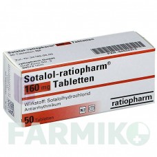 СОТАЛОЛ (SOTALOL) 160 мг таблетки 50 шт - Соталол RATIOPHARM