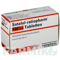 СОТАЛОЛ (SOTALOL) 160 мг таблетки 100 шт - Соталол RATIOPHARM