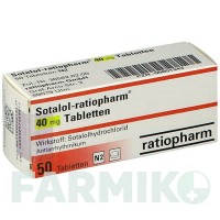 СОТАЛОЛ (SOTALOL) 40 мг таблетки 50 шт - Соталол RATIOPHARM