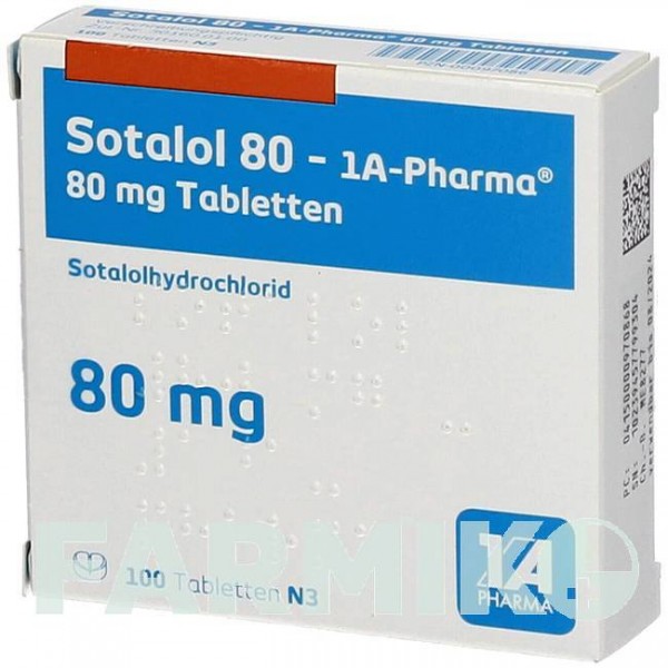 СОТАЛОЛ (SOTALOL) 80 таблетки 100 шт - Соталол 1 A PHARMA