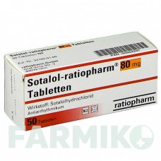 СОТАЛОЛ (SOTALOL) 80 мг таблетки 50 шт - Соталол RATIOPHARM