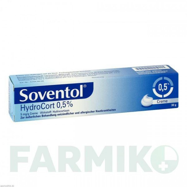 СОВЕНТОЛ (SOVENTOL) 0,5% крем 30 г - Гидрокортизон MEDICE PUTTER