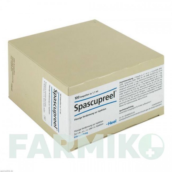 СПАСКУПРЕЛЬ (SPASCUPREEL) ампулы 100 шт - Гомеопатия BIOLOGISCHE HEILMITTEL HEEL