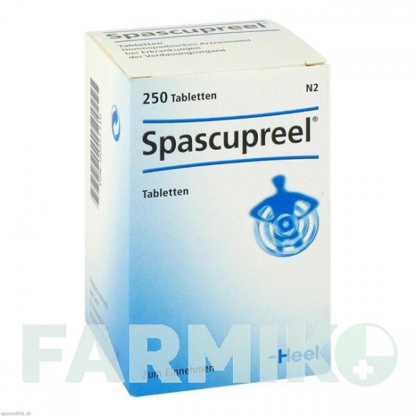 СПАСКУПРЕЛЬ (SPASCUPREEL) таблетки 250 шт - Гомеопатия BIOLOGISCHE HEILMITTEL HEEL