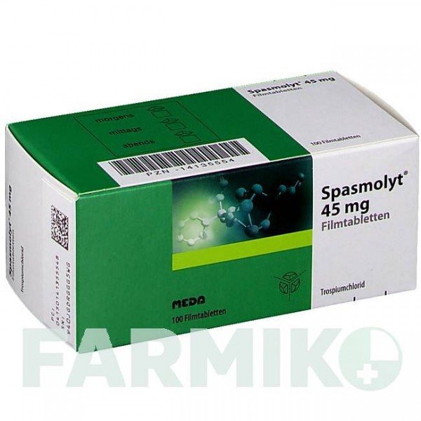 СПАЗМОЛІТ (SPASMOLYT) 45 мг таблетки 100 шт - Троспіум MEDA PHARMA