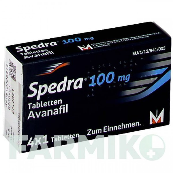 СПЕДРА (SPEDRA) 100 мг таблетки 4 шт - Аванафил BERLIN-CHEMIE