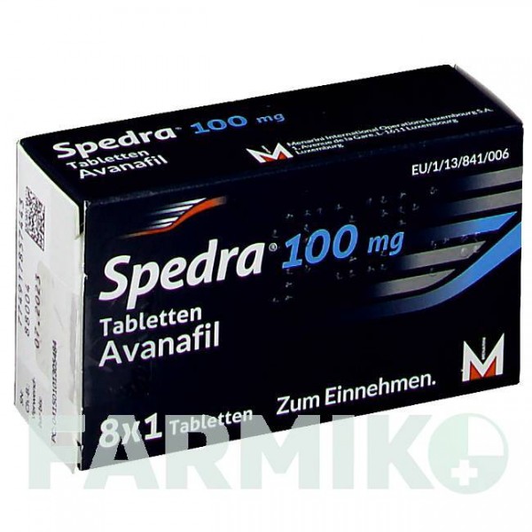 СПЕДРА (SPEDRA) 100 мг таблетки 8 шт - Аванафил BERLIN-CHEMIE
