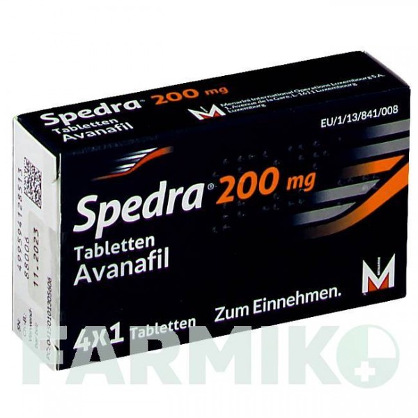 СПЕДРА (SPEDRA) 200 мг таблетки 4 шт - Аванафил BERLIN-CHEMIE