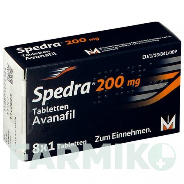 СПЕДРА (SPEDRA) 200 мг таблетки 8 шт - Аванафіл BERLIN-CHEMIE