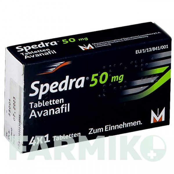 СПЕДРА (SPEDRA) 50 мг таблетки 4 шт - Аванафіл BERLIN-CHEMIE