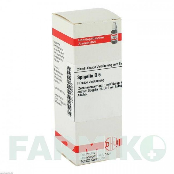 СПИГЕЛИЯ (SPIGELIA) D 6 раствор 20 мл - Гомеопатия DHU