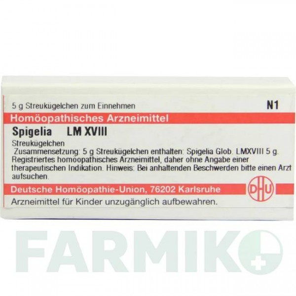 СПИГЕЛИЯ (SPIGELIA) LM XVIII глобули 5 г - Гомеопатия DHU