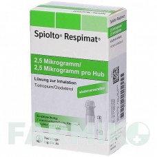 СПІОЛТО (SPIOLTO) 2,5 мкг/2,5 мкг доз розчин 1x4,0 мл - Олодатерол, Тіотропію бромід ACA MULLER-ADAG PHARMA