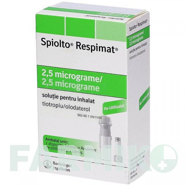 СПІОЛТО (SPIOLTO) 2,5 мкг/2,5 мкг доз розчин 1x4,0 мл - Олодатерол, Тіотропію бромід AXICORP PHARMA