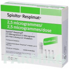 СПІОЛТО (SPIOLTO) 2,5 мкг/2,5 мкг доз розчин 3x4,0 мл - Олодатерол, Тіотропію бромід CC PHARMA
