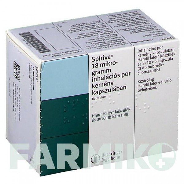 СПИРИВА (SPIRIVA) 18 мкг капсулы 30 шт - Тиотропия бромид EMRA-MED