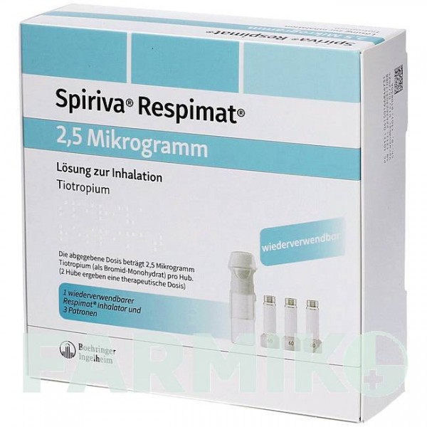 СПИРИВА (SPIRIVA) 2,5 мкг раствор 3x4,0 мл - Тиотропия бромид ABACUS MEDICINE