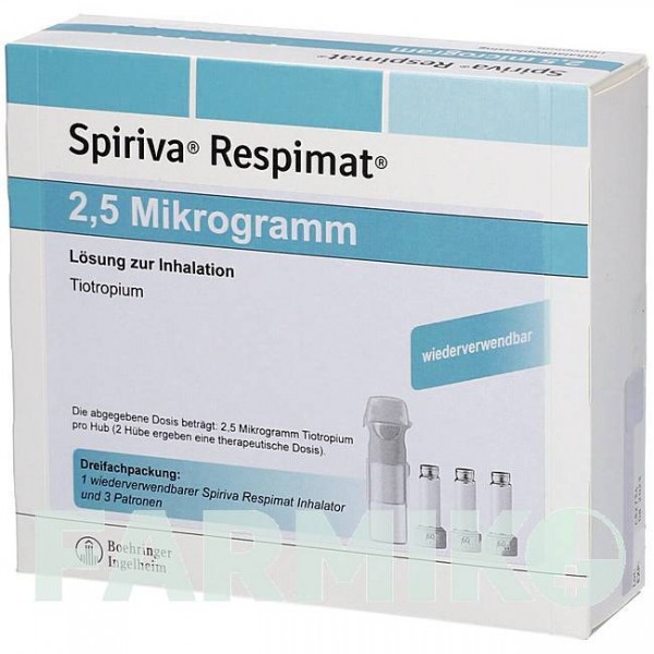 СПІРИВА (SPIRIVA) 2,5 мкг розчин 3x4,0 мл - Тіотропію бромід ACA MULLER-ADAG PHARMA