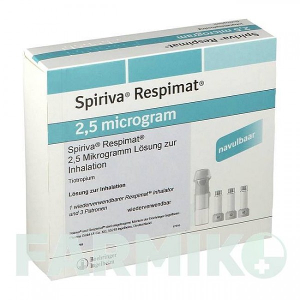 СПИРИВА (SPIRIVA) 2,5 мкг раствор 3x4,0 мл - Тиотропия бромид CC PHARMA