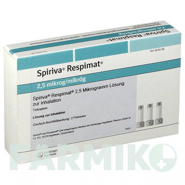 СПИРИВА (SPIRIVA) 2,5 мкг раствор 3x4,0 мл - Тиотропия бромид CC PHARMA