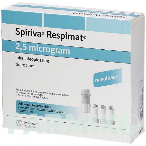 СПИРИВА (SPIRIVA) 2,5 мкг раствор 3x4,0 мл - Тиотропия бромид FD PHARMA