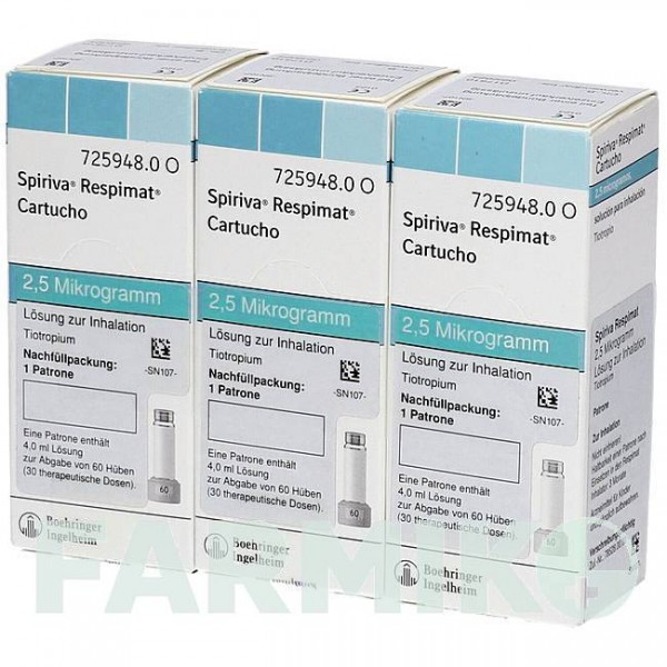 СПІРИВА (SPIRIVA) 2,5 мкг розчин 1x4,0 мл - Тіотропію бромід KOHLPHARMA