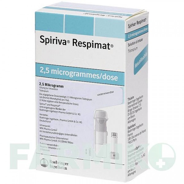 СПІРИВА (SPIRIVA) 2,5 мкг розчин 3x4 мл - Тіотропію бромід MPA PHARMA