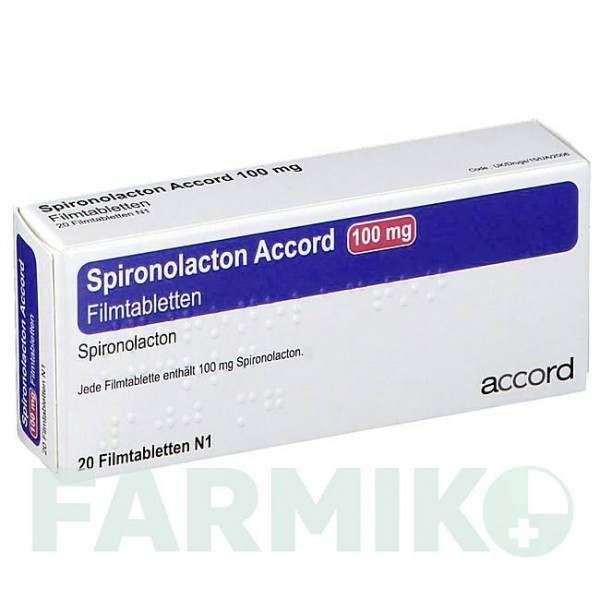 СПІРОНОЛАКТОН (SPIRONOLACTON) 100 мг таблетки 20 шт - Спіронолактон ACCORD HEALTHCARE