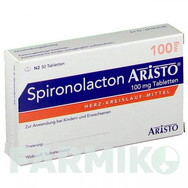 СПІРОНОЛАКТОН (SPIRONOLACTON) 100 мг таблетки 50 шт - Спіронолактон ARISTO PHARMA