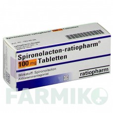 СПИРОНОЛАКТОН (SPIRONOLACTON) 100 мг таблетки 20 шт - Спиронолактон RATIOPHARM