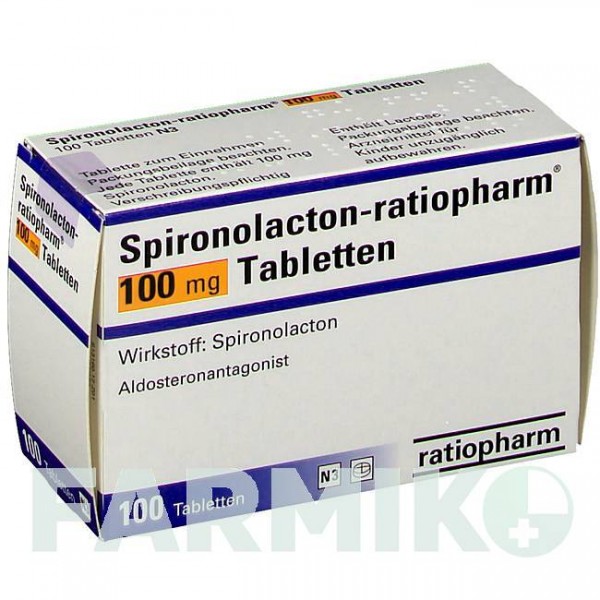 СПИРОНОЛАКТОН (SPIRONOLACTON) 100 мг таблетки 100 шт - Спиронолактон RATIOPHARM