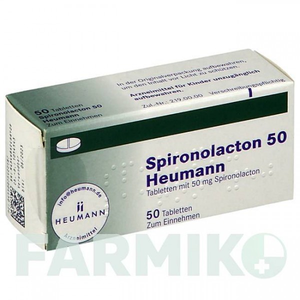 СПІРОНОЛАКТОН (SPIRONOLACTON) 50 таблетки 50 шт - Спіронолактон HEUMANN PHARMA