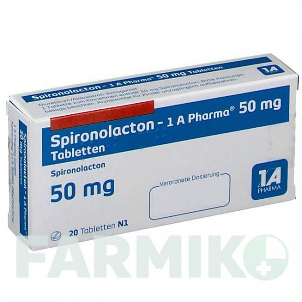СПІРОНОЛАКТОН (SPIRONOLACTON) 50 мг таблетки 20 шт - Спіронолактон 1 A PHARMA