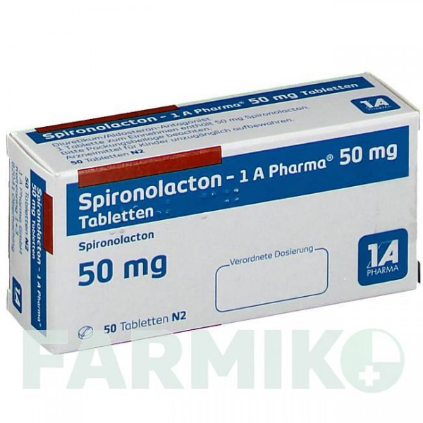 СПІРОНОЛАКТОН (SPIRONOLACTON) 50 мг таблетки 50 шт - Спіронолактон 1 A PHARMA