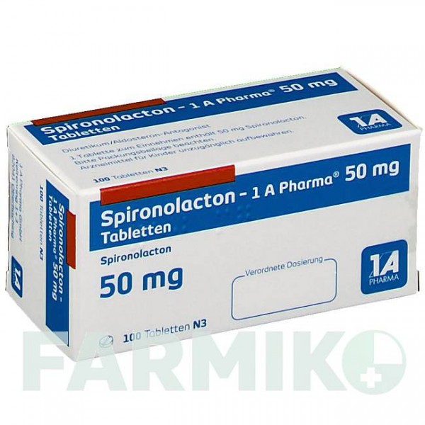 СПИРОНОЛАКТОН (SPIRONOLACTON) 50 мг таблетки 100 шт - Спиронолактон 1 A PHARMA