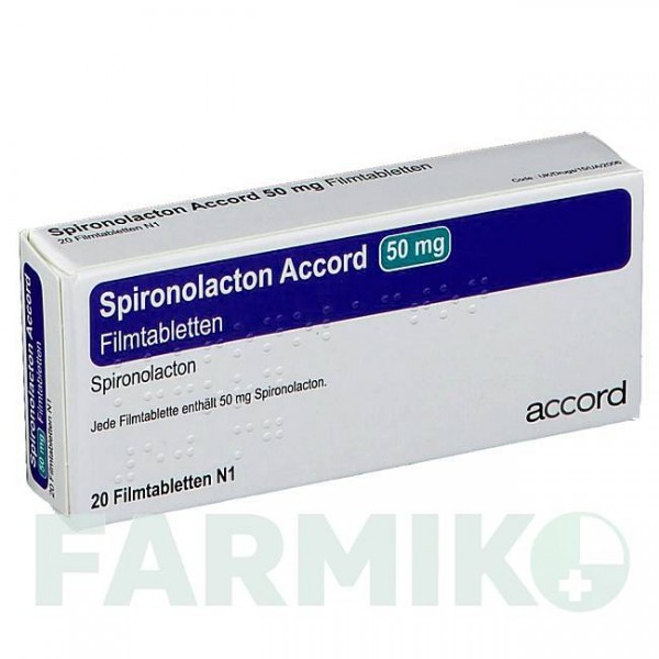 СПІРОНОЛАКТОН (SPIRONOLACTON) 50 мг таблетки 20 шт - Спіронолактон ACCORD HEALTHCARE