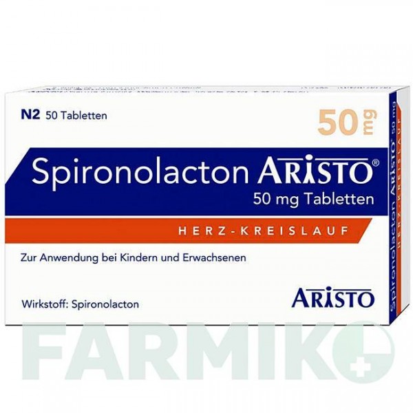 СПІРОНОЛАКТОН (SPIRONOLACTON) 50 мг таблетки 50 шт - Спіронолактон ARISTO PHARMA
