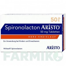 СПІРОНОЛАКТОН (SPIRONOLACTON) 50 мг таблетки 100 шт - Спіронолактон ARISTO PHARMA