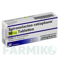 СПІРОНОЛАКТОН (SPIRONOLACTON) 50 мг таблетки 20 шт - Спіронолактон RATIOPHARM