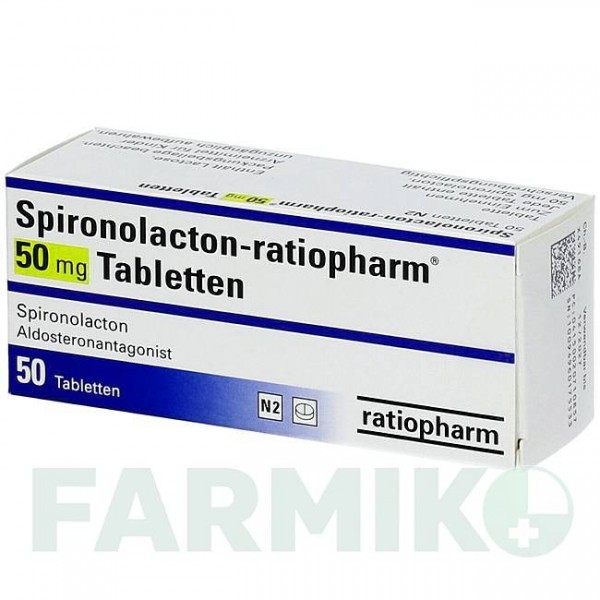 СПИРОНОЛАКТОН (SPIRONOLACTON) 50 мг таблетки 50 шт - Спиронолактон RATIOPHARM