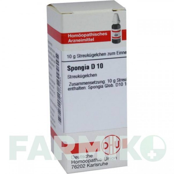 СПОНДЖИЯ (SPONGIA) D 10 глобули 10 г - Гомеопатия DHU