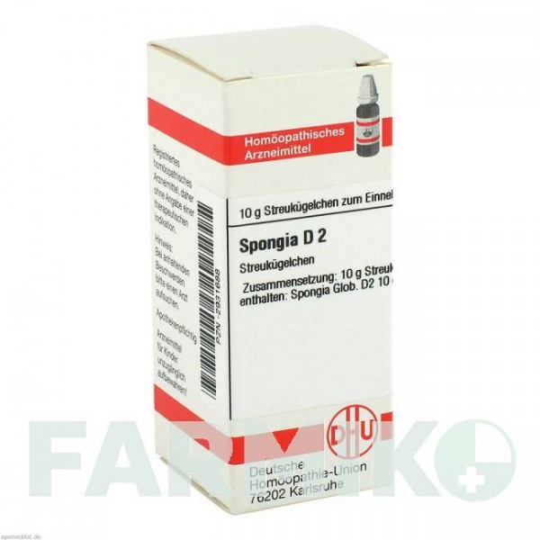 СПОНДЖИЯ (SPONGIA) D 2 глобули 10 г - Гомеопатия DHU