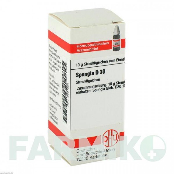 СПОНДЖИЯ (SPONGIA) D 30 глобули 10 г - Гомеопатия DHU
