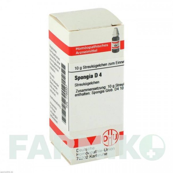 СПОНДЖИЯ (SPONGIA) D 4 глобули 10 г - Гомеопатия DHU