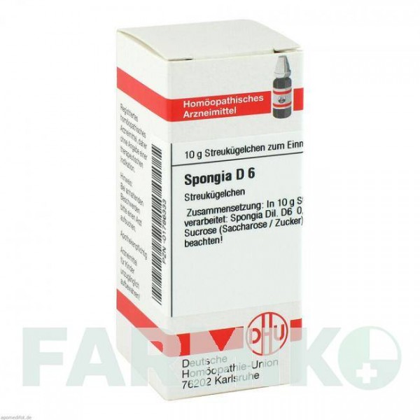 СПОНДЖИЯ (SPONGIA) D 6 глобули 10 г - Гомеопатия DHU
